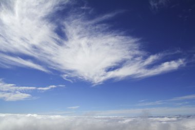 Sky above clouds clipart