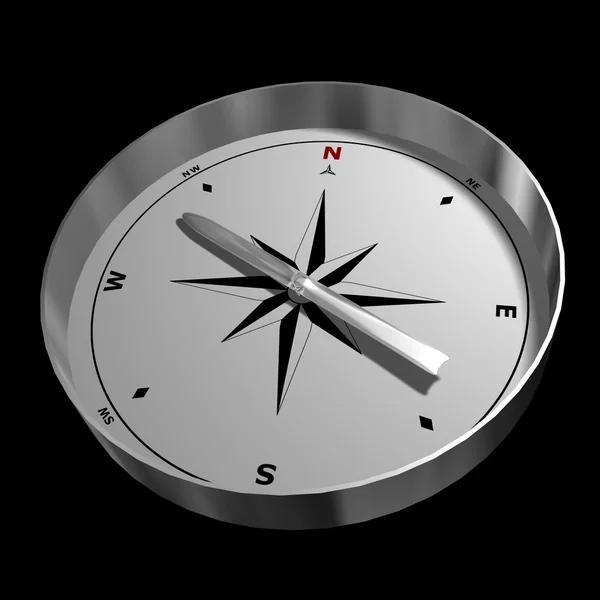 stock image Compass Isolated on Black