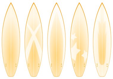 Sörf tahtası tasarımlar (sarı)