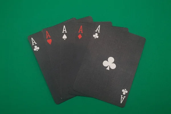 W pokerze - 5 asów — Zdjęcie stockowe
