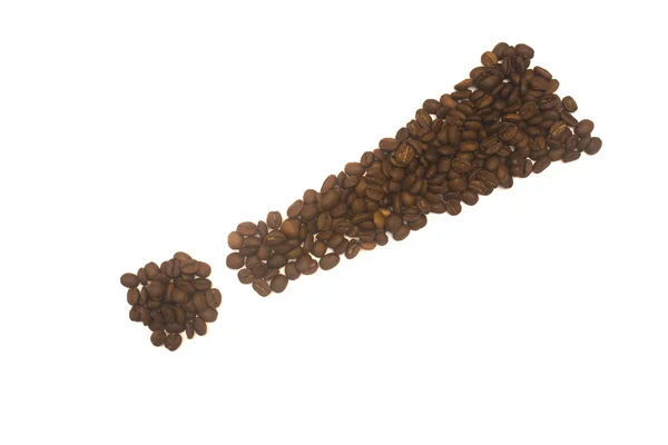 Coffee Exclamation Mark — Stock Photo, Image