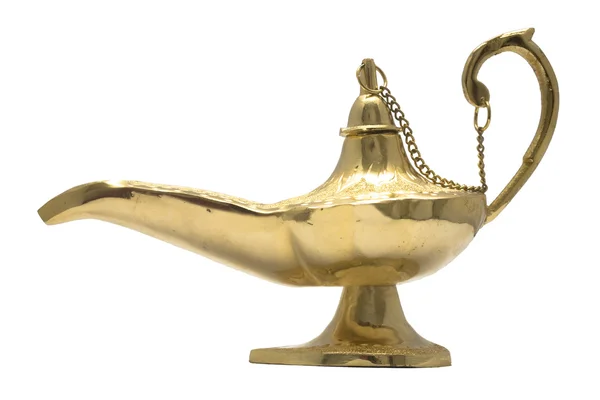 Guld magiska lampa — Stockfoto
