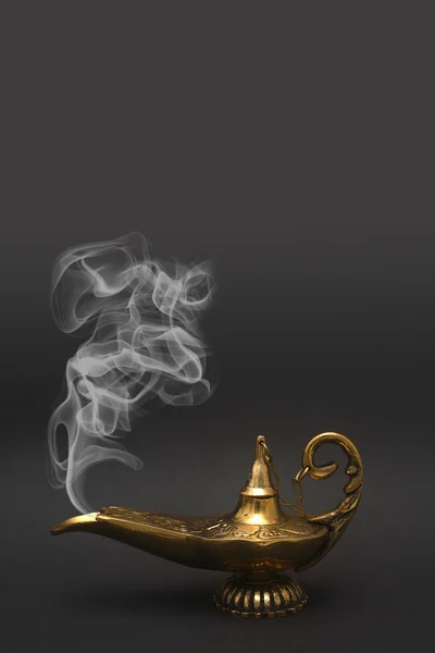 stock image Smoking Genie Lamp