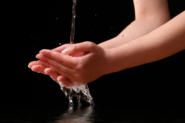 Care for sensuality woman hands — Stock Photo, Image