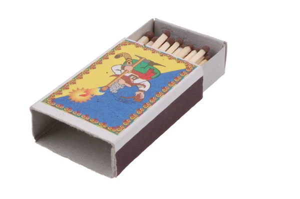 Box of matches on a white background — Stock Photo, Image