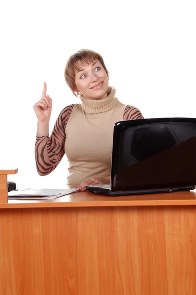 Happy Business woman that found solution — Stock Photo, Image