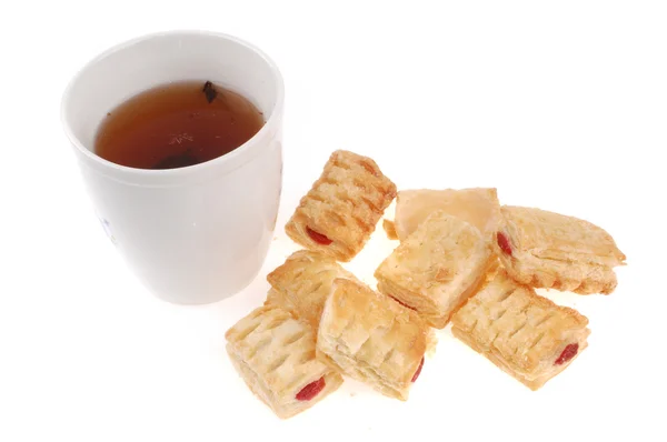 Kek ile çay — Stok fotoğraf