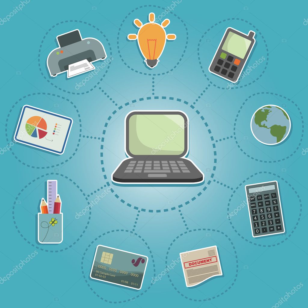 Computer Applications — Stock Vector © Mattasbestos 2057644