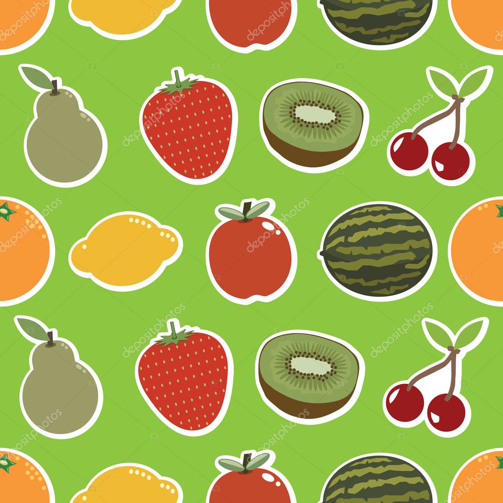 Fruit wallpaper Fruit wallpaper — Stock Vector © mattasbestos 2262195