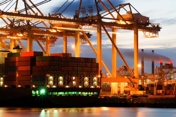 Container terminal activity — Stock Photo, Image