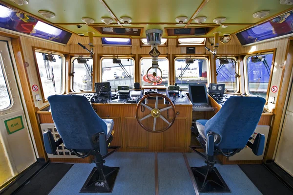 消防船的舵手室 — Φωτογραφία Αρχείου