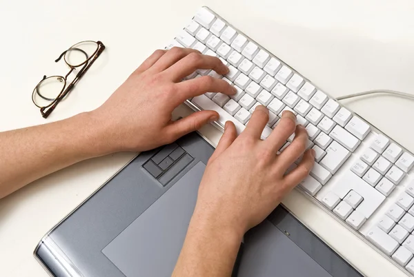 Typing Hands — Stock Photo, Image