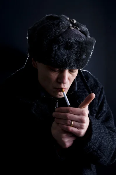 吸烟俄罗斯 — 图库照片