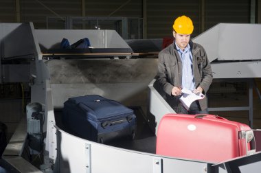 Luggage check at the Airport clipart