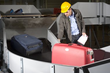 Luggage belt worker clipart