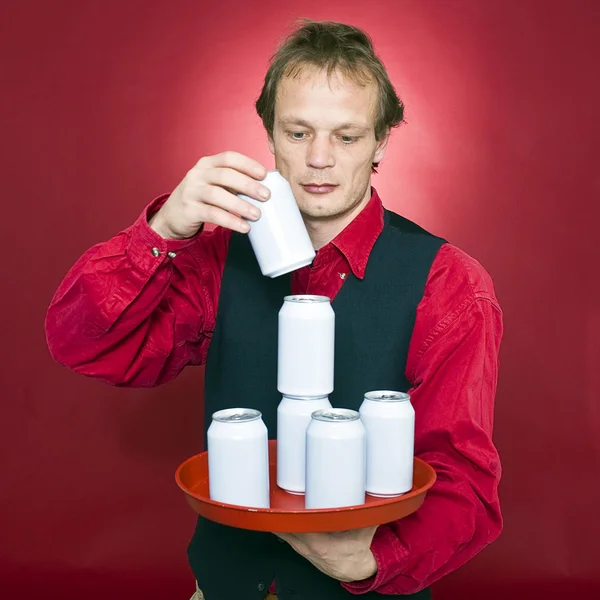 Stacking cans — Stock Photo, Image