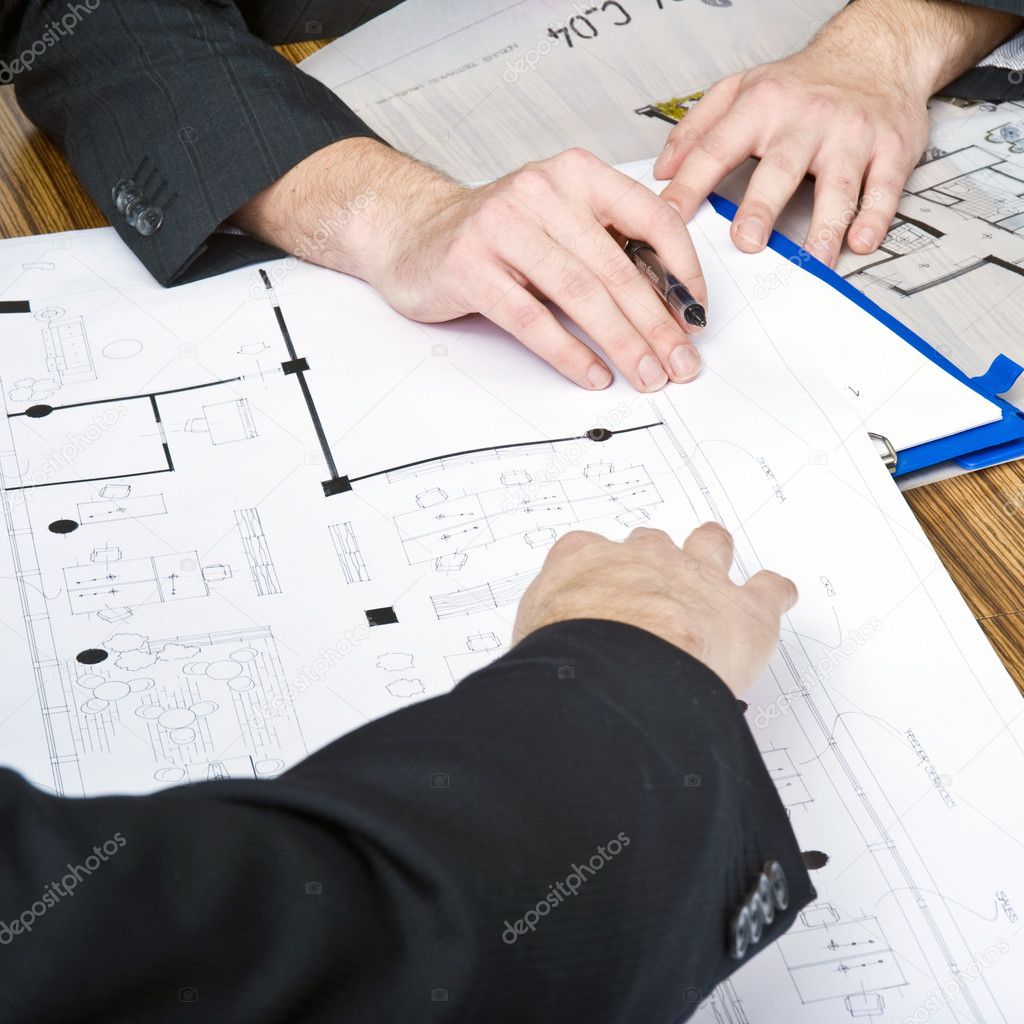 Discussing architectural plans
