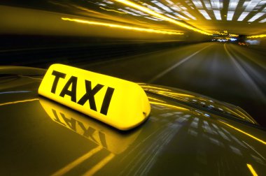 Fast taxi clipart