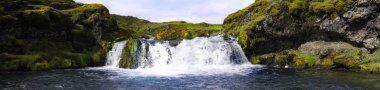 Landmannalaugar waterfall clipart