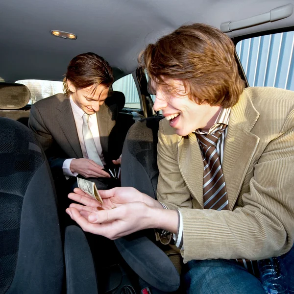 Tipping the Cabby — Stock Photo, Image