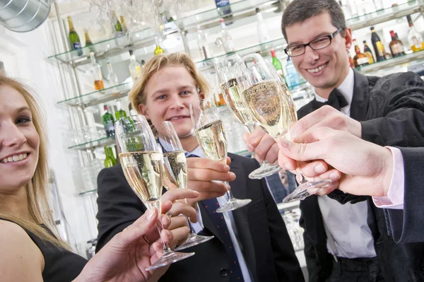 A toast on new years eve — Stockfoto