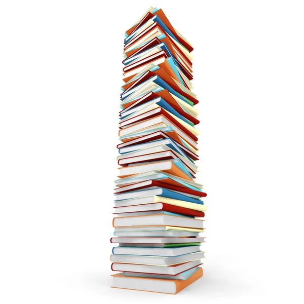 3D stos książek — Zdjęcie stockowe