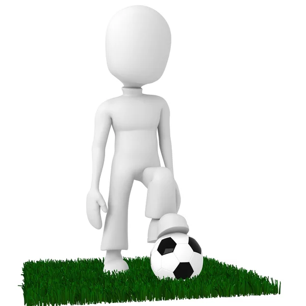 3D muž fotbalista — Stock fotografie