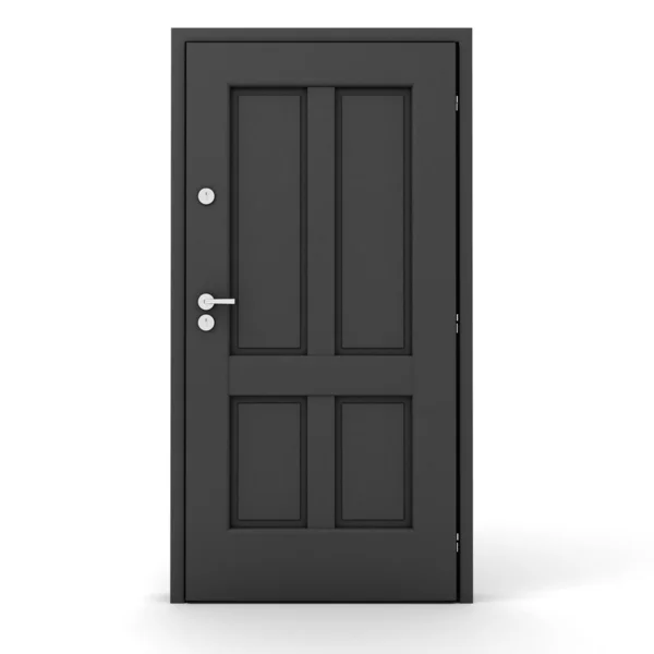 3d graue Tür — Stockfoto