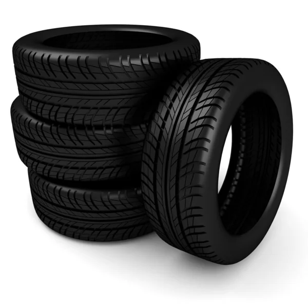 Neumáticos 3d — Foto de Stock