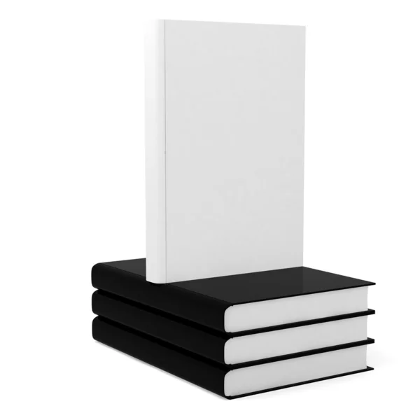 3d 书与空白封面 — 图库照片