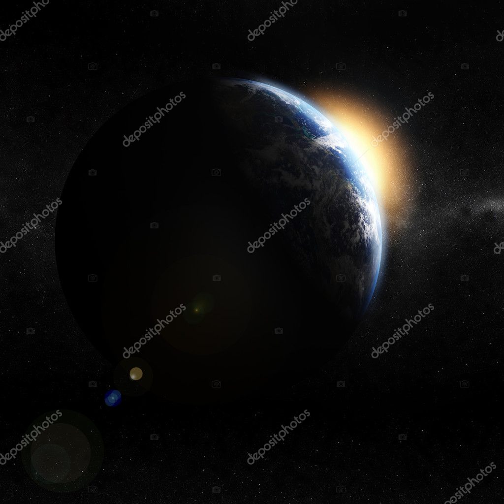 3d earth space view
