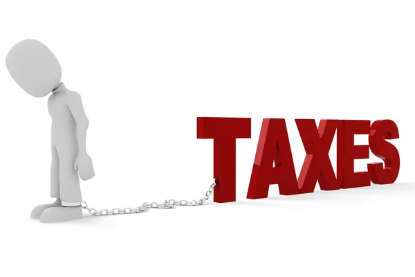 3d man - taxes — Stock Photo, Image