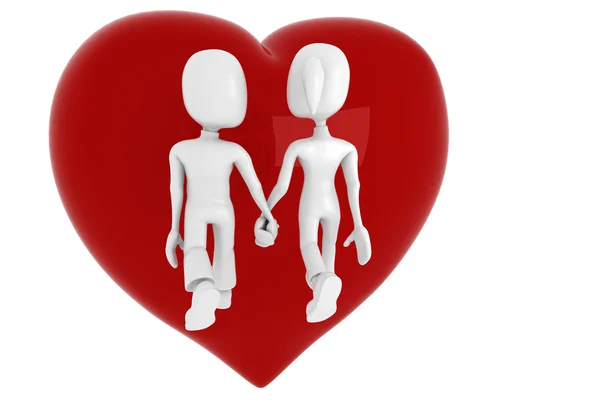 3d couple in-love — Stock Photo, Image