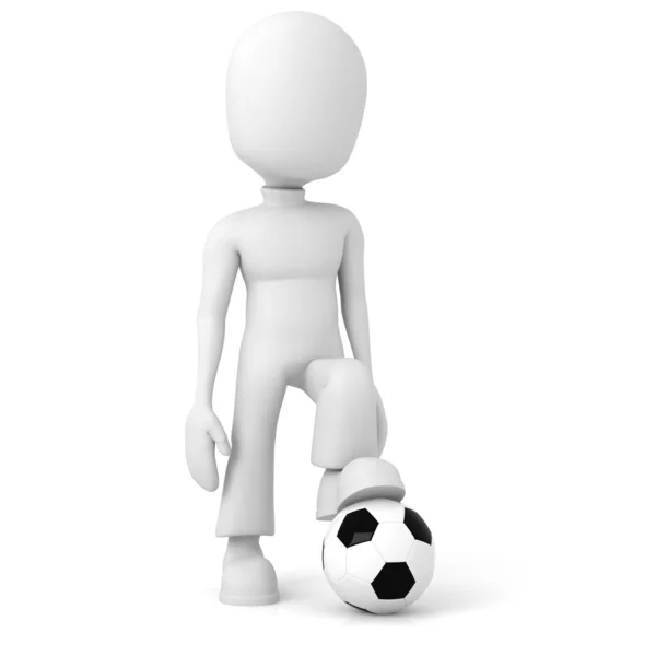 Giocatore di calcio uomo 3d — Foto Stock
