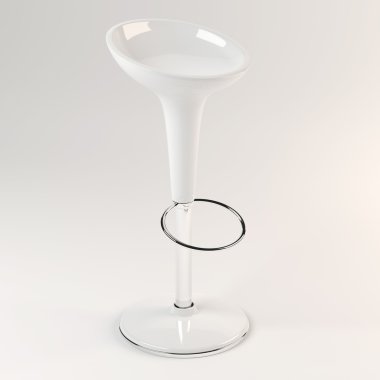 3D yüksek sandalye studio render