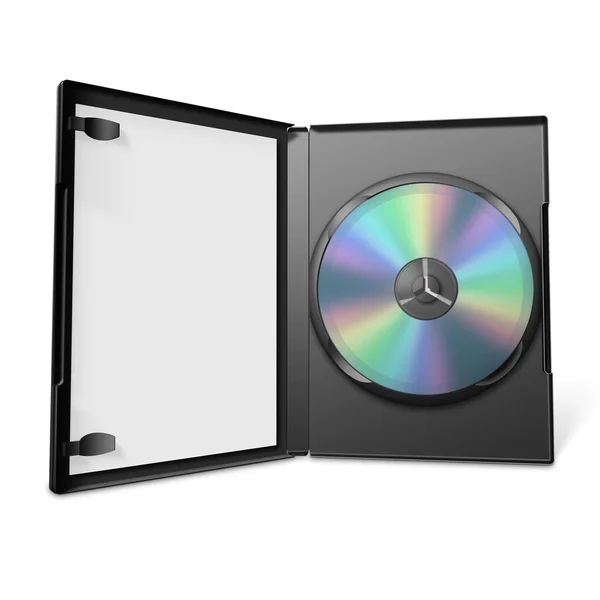3D відкритий DVD футляр — стокове фото