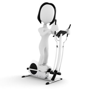 3d girl - fitness clipart