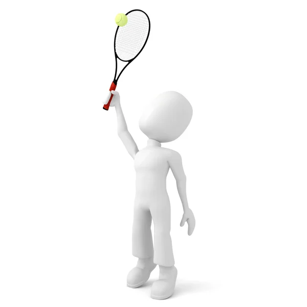 3D muž - tenista — Stock fotografie