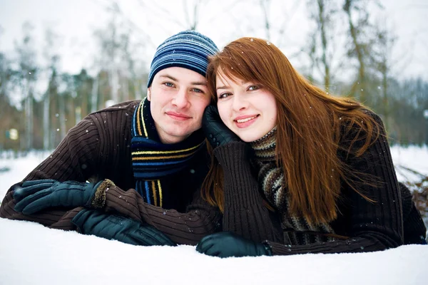 Couple in love smiling — Stock Photo, Image