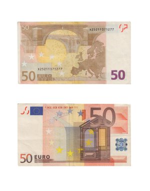 50 Euro Banknotes Pile clipart