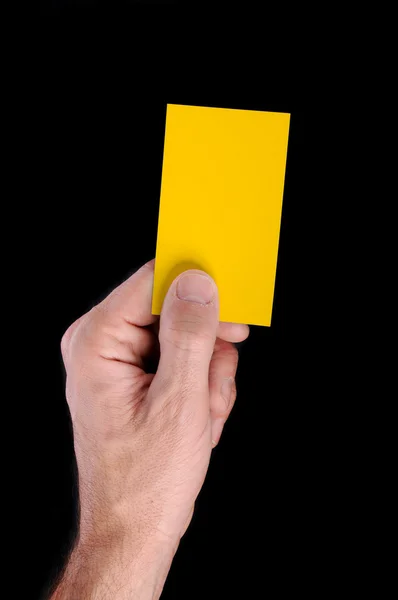 Sarı kart — Stok fotoğraf