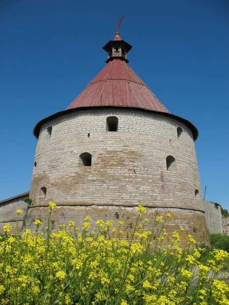 Schlisselburg 堡垒的瞭望塔 — 图库照片