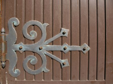 Hinge on wooden door clipart