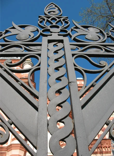 Een fragment van hek synagoge — Stockfoto