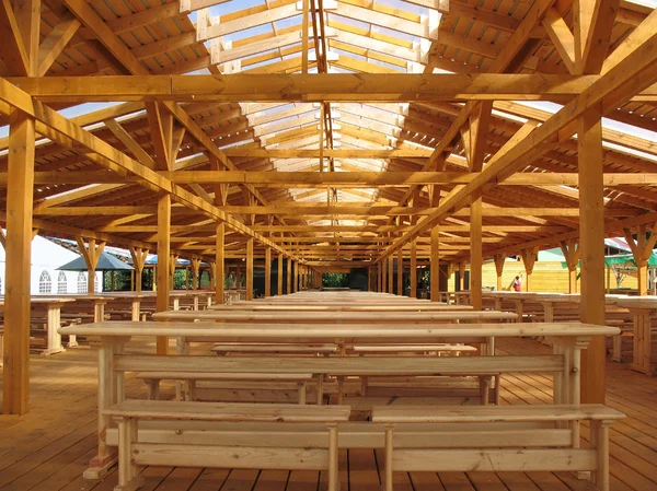 Pabellón de madera, cochera — Foto de Stock