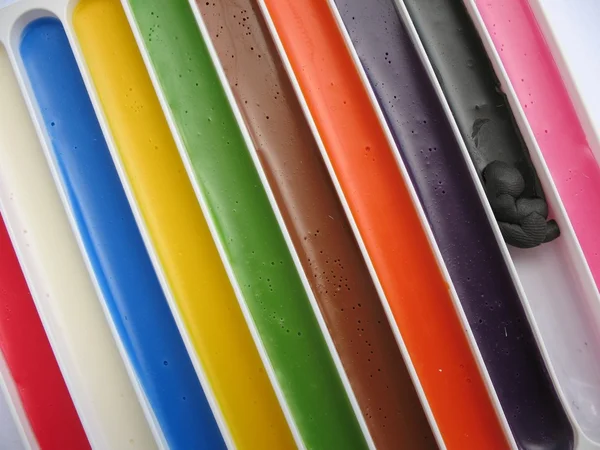 A nova plasticina de muitas cores . — Fotografia de Stock
