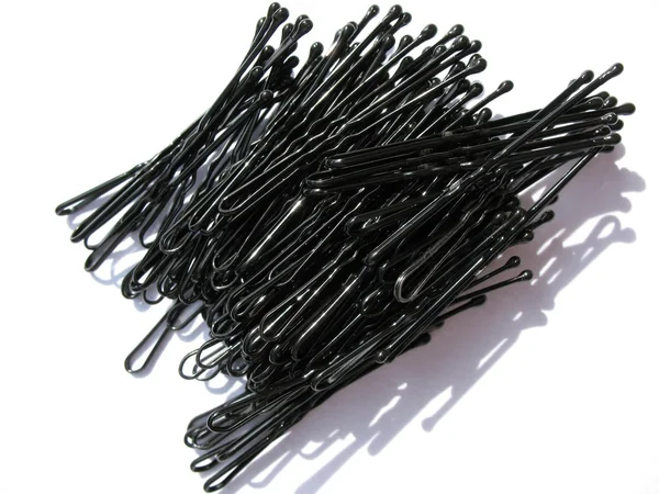 stock image Hair-pins on a white background