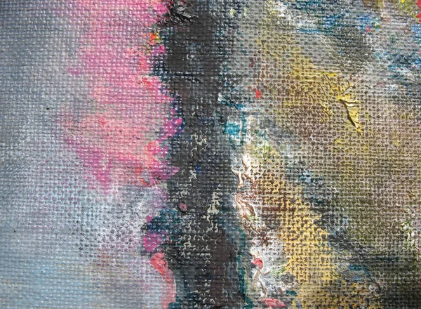 Ein Fragment der Leinwand mit Ölfarben — Stockfoto