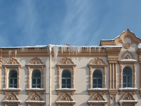 La frangia di ghiaccioli. San Pietroburgo — Foto Stock