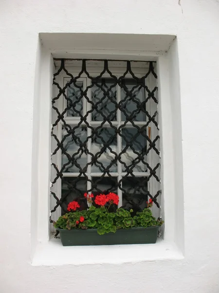Вікно клітинку. Олександр Свірський монастир — стокове фото